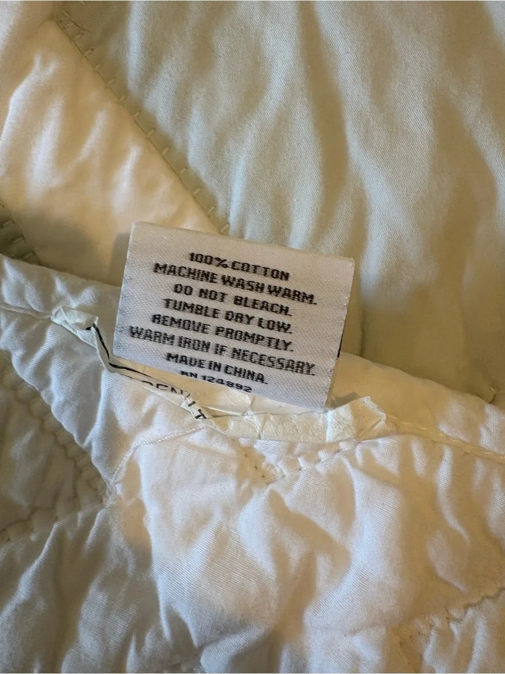 Serena & Lily Aqua and White Diamond Quilt Queen EUC